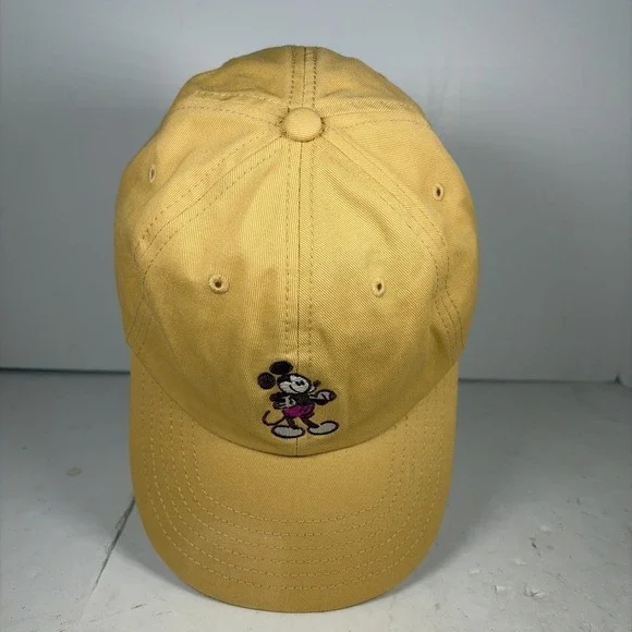 Disney Mickey Mouse & Friends Cartoon Mickey Yellow Strap Back Hat - Picture 6 of 10